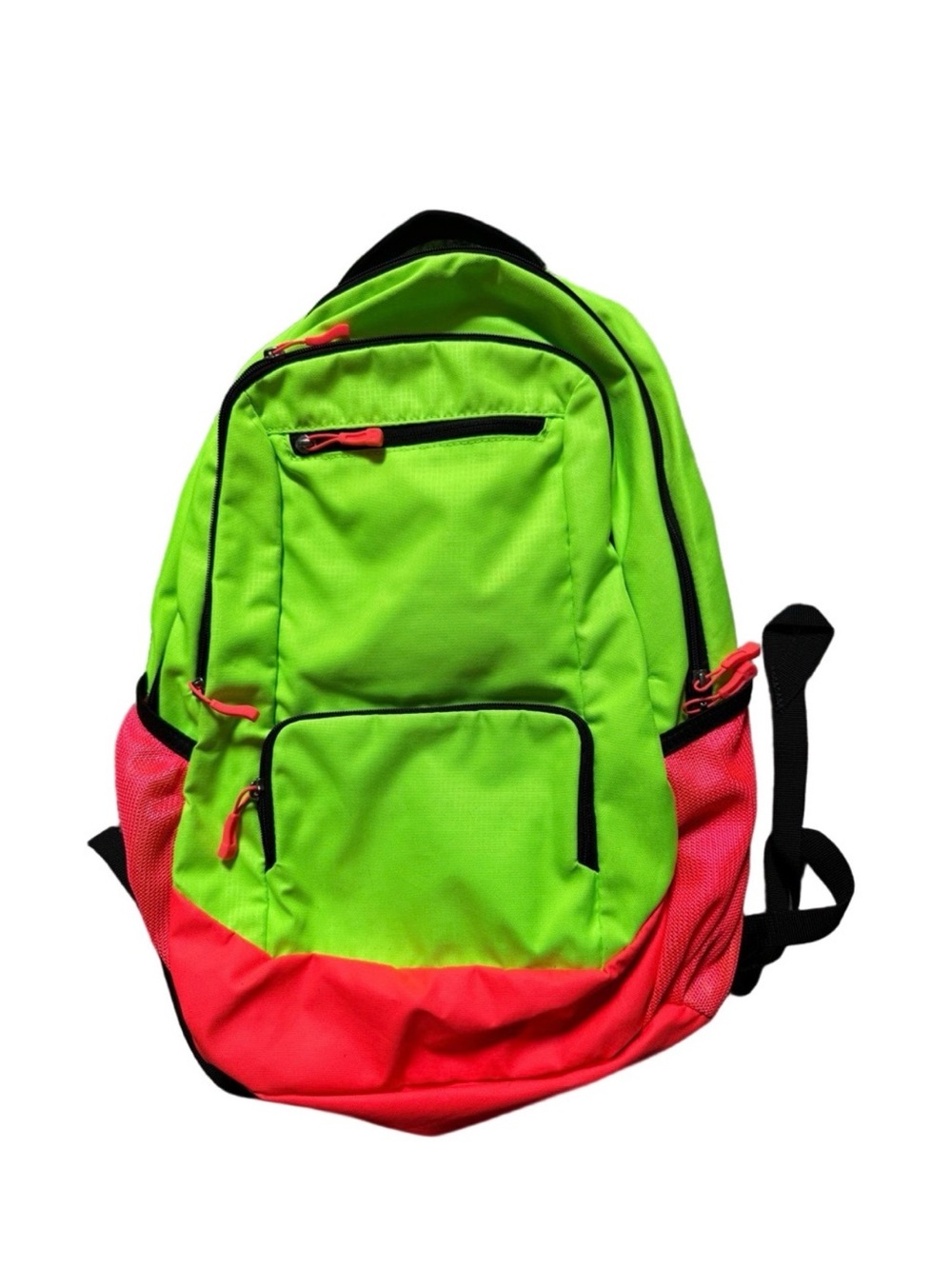 Under Armour Neon Green and Coral Two-Tone Backpack